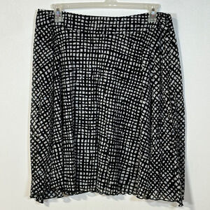 Pendleton Petite Black and White Checkered Skirt Women’s Size 16 Side Zipper